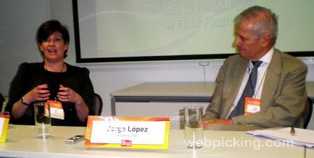 María Rey, Executive Director de CELCS y Jorge López, presidente de CEDOL, durante la conferencia de prensa
