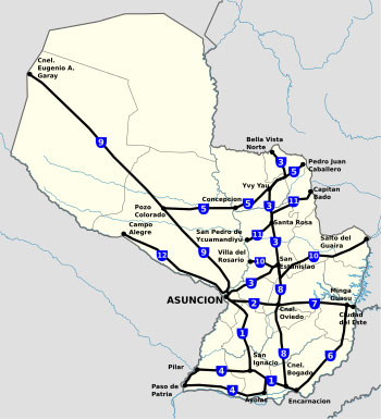 Rutas nacionales del Paraguay