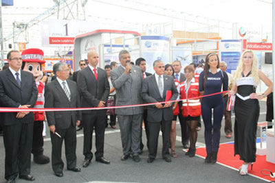 Acto de inauguración y corte de cinta de la feria, a cargo de William César Argumedo, representante de la Superintendencia de Transporte Terrestre de Personas, Carga y Mercancías (SUTRAN); Alejandro Chang Chiang, Viceministro del Ministerio de Transportes y Comunicaciones (MTC) del Perú; Alexis Marquina, Presidente del Comité Organizador Perú Cargo Week; Víctor Marquina, Presidente Capítulo Perú de la Cámara Interamericana de Transportes (CIT) y de la Unión Nacional de Transportistas Dueños de Camiones del Perú; y José Vizquerra, del Comité de Infraestructura de la Cámara de Comercio Americana del Perú (AmCham Perú)